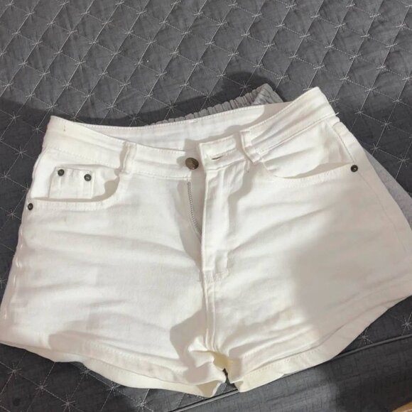 Pants - White Denim Shorts